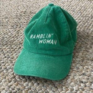 Seager “Ramblin’ Woman” Green Corduroy Snapback Hat
